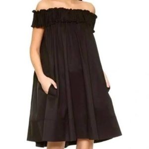 Hatch O/S black off shoulder dress